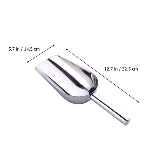 Stainless steel ice scoop feed - stainless,