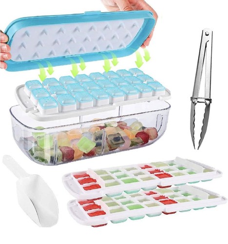 Ice cube tray with lid - lid, &bin