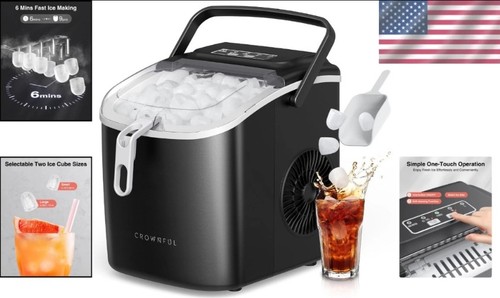 Countertop ice cube maker with - ice,