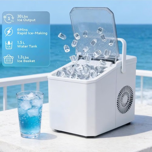 Ice cube maker stainless - ice, steel